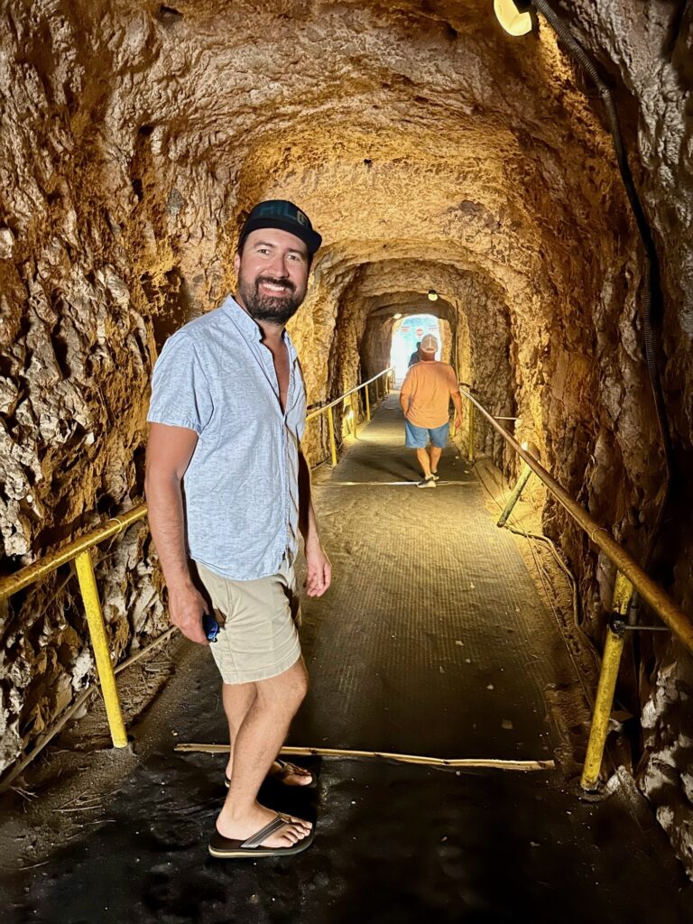 WC on the walkway to Melissani Cave, Kefalonia, Greece